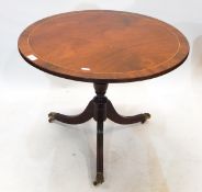Reproduction Regency style mahogany tripod occasional table