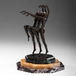 Henri Lautier (French, 20th century)Ê ThreeÊArt Deco Dancing Nudesbronze with gold patina