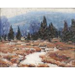 John William Bentley (American, 1880-1951)Ê Winter Streamoil on academy boardsigned l.l.framed7 x