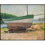 Joseph Henry Sharp (American, 1859-1953)Ê River's EdgeÊoil on canvassigned l.r.titled on plaqueRan