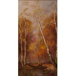 Rufus Way Smith (American, 1840-1900)Ê Fall Forest Sceneoil on canvassigned l.l.framed29.5 x 15.5