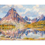 Wilbur G. Adam (American, 1898-1973)Ê Mount Rockwell and TwoÊMedicine Lake (Glacier National Park)