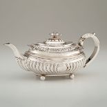Regency Sterling Teapot by Solomon HoughamÊ English, 1815. A sterling silver teapotÊby Solomon