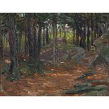 Charles Saelis Kaelin (American, 1858-1929)Ê Kaelin's Woodsoil on boardsigned l.l.titled on label on