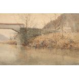 Paul Sawyier (American, 1865-1917)Ê Camp Nelson Bridge,ÊFrankfort, KYwatercolor on papersigned l.r.