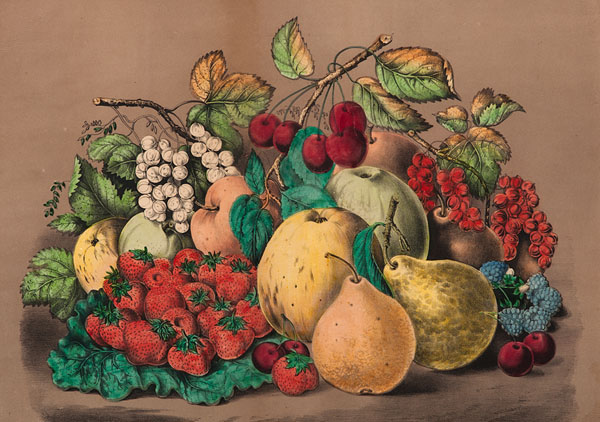 SummerFruitsandAutumnFruitsHand-ColoredLithographsbyCurrierandIvesÊ - Image 3 of 4