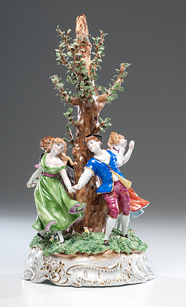 DresdenPorcelainFiguralCenterpieceÊ - Image 3 of 5