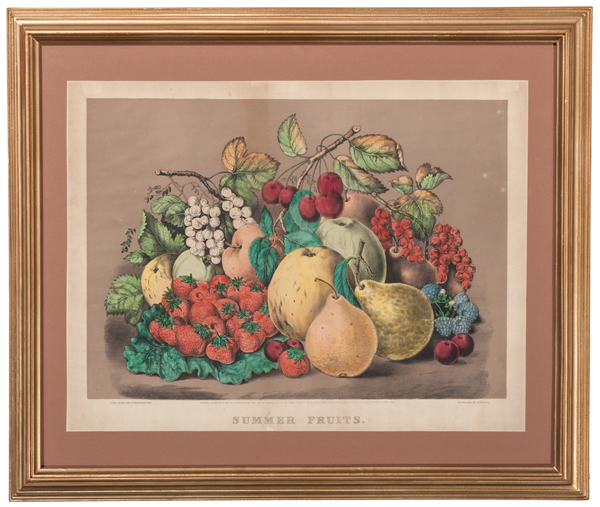 SummerFruitsandAutumnFruitsHand-ColoredLithographsbyCurrierandIvesÊ - Image 4 of 4