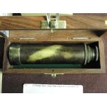 A vintage style cased telescope and one other (2)