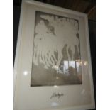 Elizabeth Frink etching 'The Prologue' 1972 edition from 'Canterbury Tales', framed and glazed -