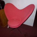 Withdrawn A 20th Century chesterfield style slipper chair,