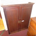 A 19th century oak side cabinet fitted p