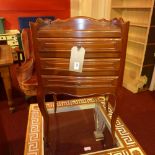 A pair of French cherrywood bedside tabl