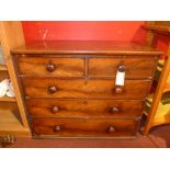 A C19th mahogany chest fitted two short