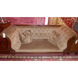 A Regency rosewood three seater sofa uph