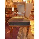 An Edwardian mahogany side chair with ta
