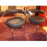 A set of four Le Corbusier style chairs