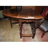 A late 17th early 18th century oak gateleg table,
