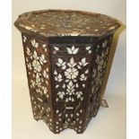 An early C20th Moorish design inlaid occasional table,