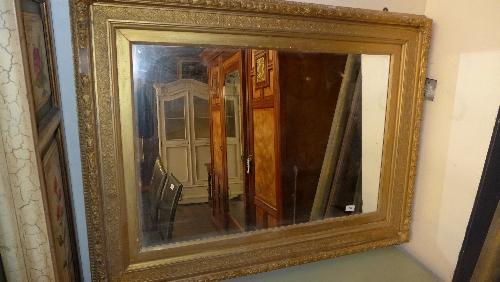 A large 19th century giltwood and gesso wall mirror,