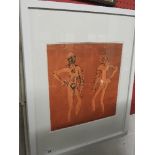 John Piper "Erotic Dancers" lithograph, limited edition 200 from India love poems,