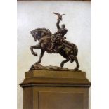 George Frederick Watts (1817 - 1904) an oil on canvas depicting a statue of Lord Lupus on horseback,