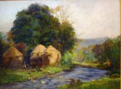 Archibald Kay (1860-1935) A 20th Century Scottish School oil on canvas depicting a river landscape