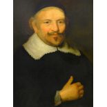 Follower of Bartholomeus Van Der Helst, a half length portrait of a gentleman,