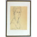 Kiyoshi Saito (1907 - 1992) 'Young Girl' original pencil drawing, 1965, signed and dated lower left,