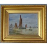 Frederick James Aldridge (British, 1850-1933) Two similar marine scene oil on boards,