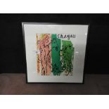 Marc Chagall "Lovers" Original lithograph,