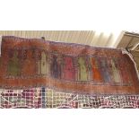 A hand made silk Ottoman Mehrabi design runner,