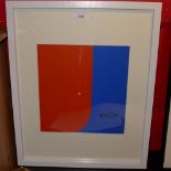 SOLD IN TIMED AUCTION A glazed and framed original Ellsworth Kelly lithograph,
