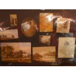 A collection of five unframed Victorian and Edwardian watercolours including cattle resting in