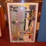 A glazed and framed Roy Lichtenstein poster 'Waterlillies',