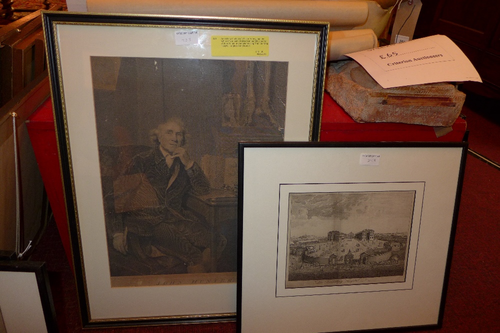 An etching of a bust of William Harney together with a similar bust of Edward Jenner MD,