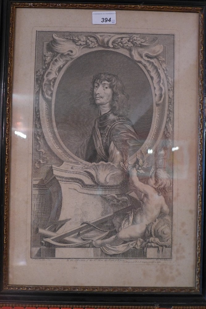 Two early 18th century portrait engravings, one of Algernoon Percy, Earl of Northumberland, - Image 2 of 3