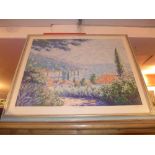 A large limited edition lithograph titled 'Emerald Coast II', signed indistinctly,