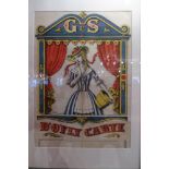 An original vintage 1930s Gilbert and Sullivan D'oyly Carte opera poster 50 x 74cm glazed and