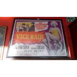 An original vintage Vice Raid 1960 B-movie poster 76 x 1001cm (frame not included but available for