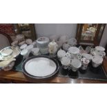 A collection of various porcelain tea ware.