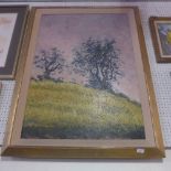 A signed oil on canvas by J Azocar 'Oliviers a Grasse' [Olive trees near Grasse, S. France] dated