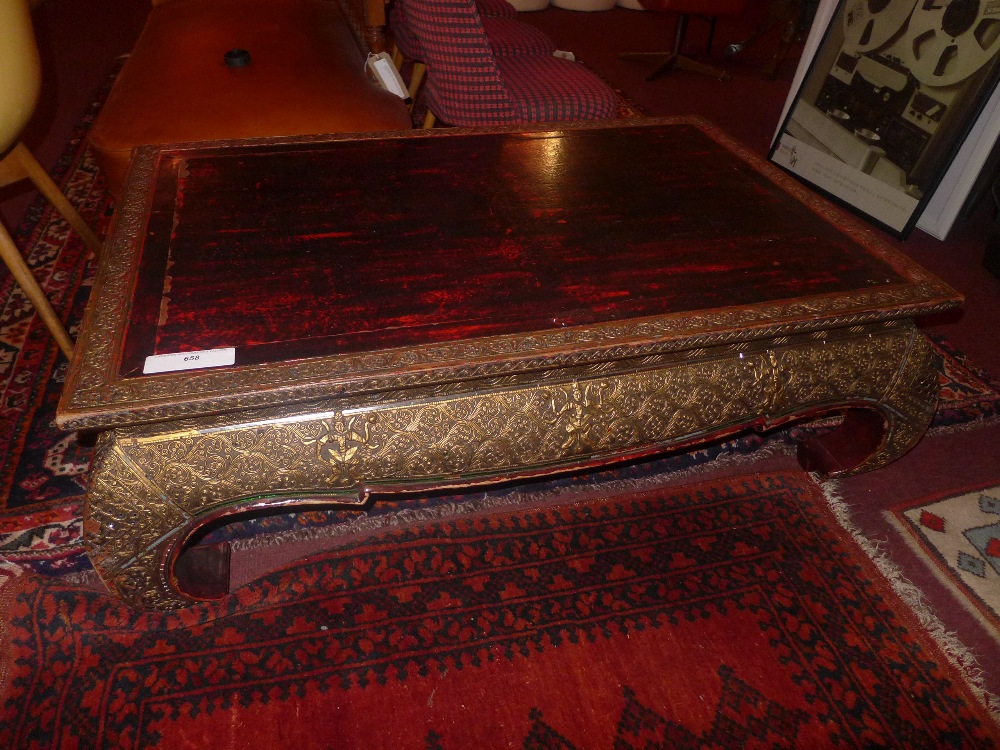 A 20th century Chinese lacquered low tab