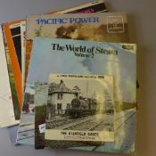 A quantity of vinyl LP records of train and plane sound effects and others (Qty)