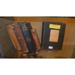 A collection of antique books including