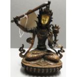 A Chinese style bronzed Buddha figure ho