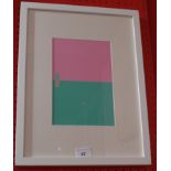 A Joseph Albers silkscreen print, untitled from Interaction of Colours Suite, framed.
