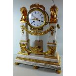 A 19th century Continental mantel clock,