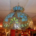 A Tiffany style hanging light with geome