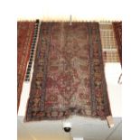 An antique handmade Heriz runner,